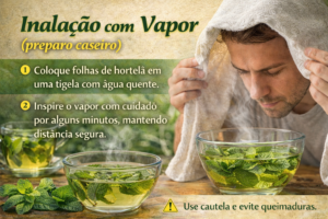 Uso do hortelã para conforto respiratório e aromaterapia